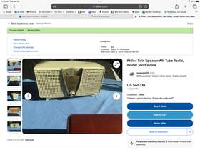 F817 Philco F817- Twin Speaker Am Tube Radio Model F817. Works Nice