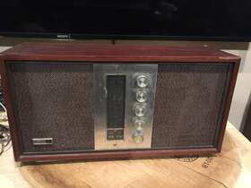 S-958wa Philco Ford Vtg C1960s Model Solid State Fm Radio Wood Cabinet As Is