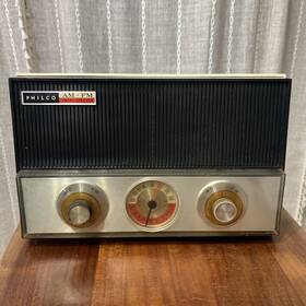 K914-124 Philco Vintage Twin Speaker Tube Radio Ivory Mcm 1960s Stereo