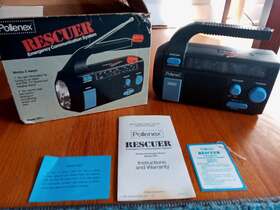 Pollenex 032967101124 Vintage Rescuer Emergency Communication System Radio Siren Weather Band