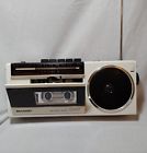Qt-17 Sharp Radio Cassette Recorder For Parts Black White Red Way