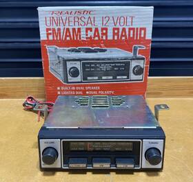 12-1342 Radioshack Vtg Radio Shack Realistic Universal 12v Fm/am Car Model Untested