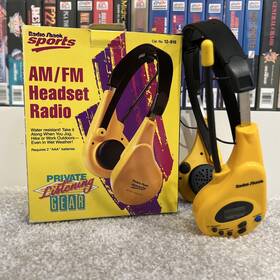 12-916 Radioshack Radio Shack Sports Am/fm Headset Headphones Vintage New Cat. No