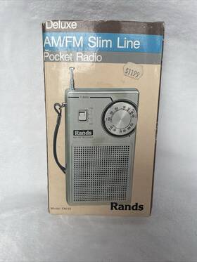 Fm99 Rands Vtg Pocket Radio Am/fm Receiver Telescopic Antenna