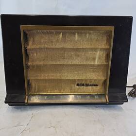Rca 1x591 1952 Victor Golden Throat 5 Tube Am Radio Maroon Cabinet Restorative