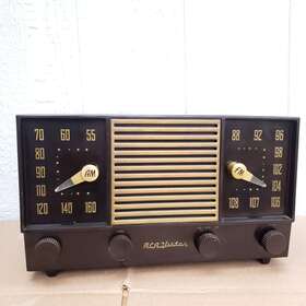2-xf-931 Rca Vintage Victor Tube Radio Am Fm Golden Throat Rare Htf Model