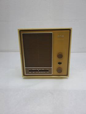 222y Rca Vintage Mid Century Modern Rzc Snow Deep Gold Am/fm/afc Radio Tested