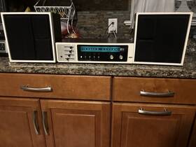 298w Rca Vintage Radio Am/fm Woodgrain Solid State W Speakers Japan 60s 70s Video