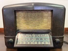 5q55 Rca Vintage Victor Working Am Superheterodyne Tube Radio Bakelite Cabinet