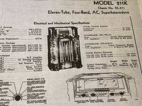 Rca Rca-211k Model 211k Amplifier Capacitor Replacement Kit