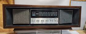 Rcz290w Rca Rcz-290 Solid State Am Fm Stereo Radio Walnut Cabinet Phono Tape Outputs