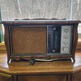 Rlc66f Rca Vintage Dual Speaker Tabletop Am Fm Solid State Radio Working