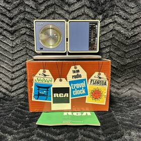 Rzs321a Rca Travel Clock Radio Inch The Million Miler Model Solid State Aspen Blue