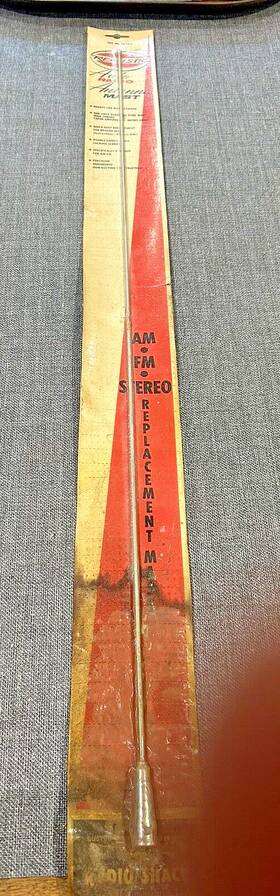 12-1316 Realistic Radio Shack Auto Antenna Mast One Piece Vintage Cat.#