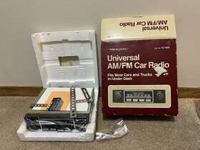 12-1355 Realistic Vintage Universal Am/fm Car Radio Nos New In Box No 12-1355 Realistic Vintage Universal Am/fm Car Radio Nos New In Box No