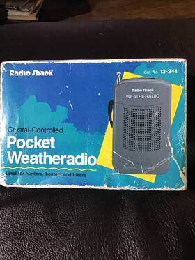 12-143 Realistic 12-244 Crystal Controlled Pocket Weatheradio Alert Radio Shack