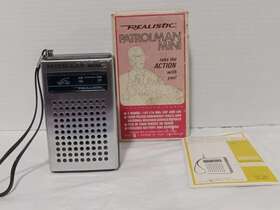 12-607 Realistic Patrolman Mini Am Radio Vhf Monitor Vtg 1970s With Box Tested