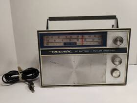 12-673 Realistic Ac Battery Am Fm Radio Model Japan Shack Transitor