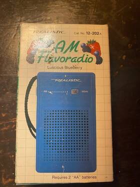 12202 Realistic Brand New Radio Shack/realistic Flavaroadio Blueberry Am 12-20a
