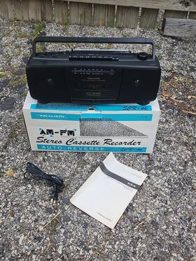 Scr-46 Realistic 14-702 Stereo Cassette Recorder Am-fm Box Manual Tested Works