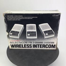 43.-217 Realistic Vintage Selectacom 43-217 Fm Radio Home House Intercom Set Nib