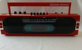 Scr-35 Realistic Vintage Red Stereo Sound Cassette Recorder Am/fm Radio