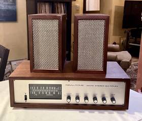 5233 Realtone Stereoplex Tube Receiver And Speakers 1960s Japan