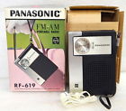 Rf-619 Panasonic Vintage Am Fm Portable Transistor Pocket Radio Mib Original
