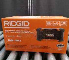 R84089b Ridgid Tools 18v Hybrid Dual Speaker Jobsite Radio Tool-only
