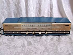 Fm-371 Rincan Vintage Hi-fi 2 Speaker Am/fm/afc Dashboard Tube Radio Japan Working