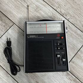 3af30 Roberts Vintage Am/fm Travel Radio With Leather Case Rare Hong Kong Works