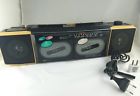 Sa-p590 Sansui Vtg Boombox Radio Stereo Dual Cassette Deck Recorder Rare