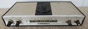 6sc-10 Sanyo Vintage Clock Radio With Batteries Tunes Channels Sold As-is Japan