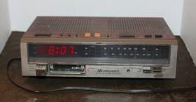 165.-23380250 Sears Vintage Cassette Tape Clock Alarm Radio Tested Read