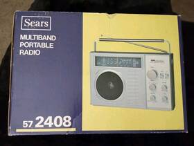 2400 Sears 2408 Portable Radio Sr Series Multiband Am Fm Tv Channels Vtg 70s New Nos 2400 Sears 2408 Portable Radio Sr Series Multiband Am Fm Tv Channels Vtg 70s New Nos