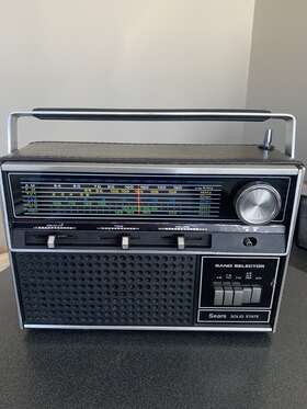 26622491700 Sears Vintage Solid State Multi-band Radio Model 266 22491700 Am/fm/air/wb Works