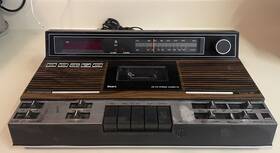 317.23400 Sears Inch Rare Am/fm Cassette Clock Radio 1979 Model 23400 Tested Works See Pics