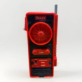 49-6666 Sears Vintage Radio Red Walkie Talkie Voice Retro Siren Untested Cb Era Novelty