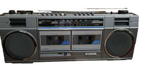 564.21340450 Sears Vtg Stereo Boom Box Am Fm Dual Tape Recorder Ghetto Blaster Euc 80s Tested