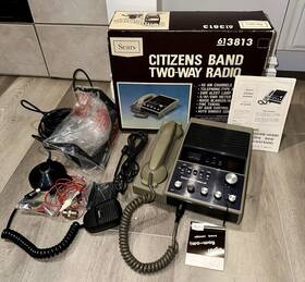 3813-box-extras Sears 564.38130700 Rare Vtg Roadtalker 40 Cb Two-way Citizens Radio Handset