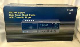 57-23487 Sears Lxi Series Stereo Cassette Am/fm Clock Radio - Used Model As Is