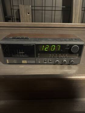 66724288290 Sears Lxi Series Stereo Cassette Am/fm Clock Radio Vtg Extra Nice