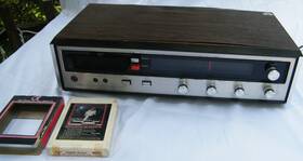 91605 Sears Vintage Solid State Am Fm Stereo 8 Track Player Model 400 600 Works