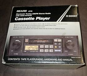 50057 Sears Roebuck And Co. Vintage Dashmate Lcd Car Radio Model Am/fm Cassette Tape Player Nos