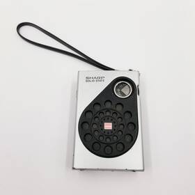 Bp-160 Sharp Vintage Solid State Pocket Am Radio Tested Silver With Strap Rare