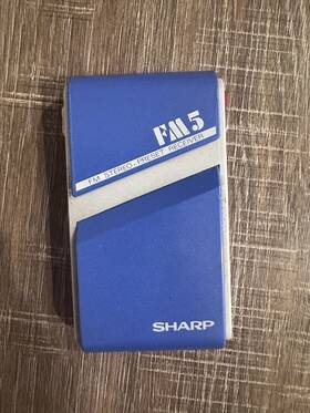 Fm-5bl Sharp Fm Stereo Preset Receiver Radio Handheld Portable N4