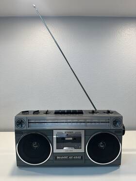 Gf-4545 Sharp Vintage Boombox Am/fm Radio Cassette Player Needs Lovinft