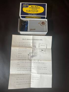 Ra-277 Shield Electronics Co Vintage 1950s Germanium Radio Made In Japan Original Box