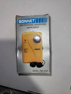 Sonnet 051932025302 Vintage Sealed In Package Yellow Sports Am/fm Receiver Fmc 2530 Walkman