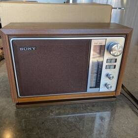 Icf-9740w Sony 36598 Vintage Radio Am Fm Table Top Mid Century Mcm Simulated Wood